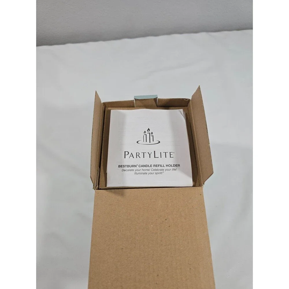 PartyLite Antique Bronze Refillable Candle Holder Lid Bronze Tassel Box P9918